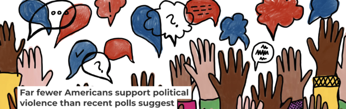 Some surveys have reported that a large number of Americans are willing to support the use of force for political ends. stellalevi, DigitalVision Vectors/Getty Images